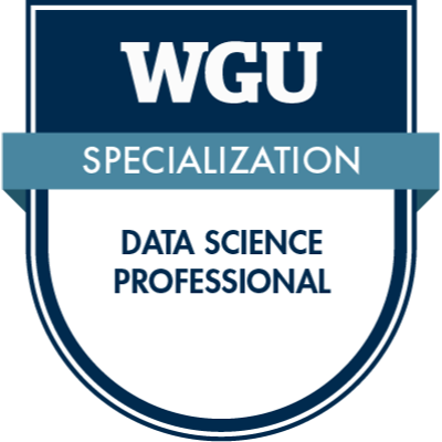 WGU Data Science Professional Badge