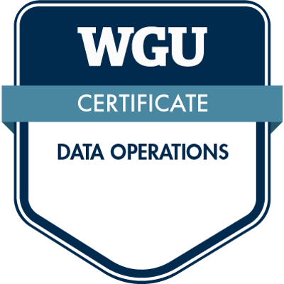 WGU Data Operations Certificate